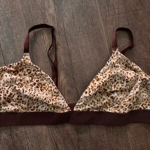 Old Navy Brown Leopard Print Bralette